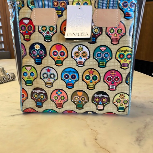 Consuela Colorful Skull Tote Bag - Picture 2 of 8